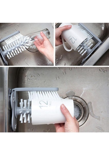 Pratik ve Fonksiyonel Vantuzlu El Bulaşık Yıkama Fırçası