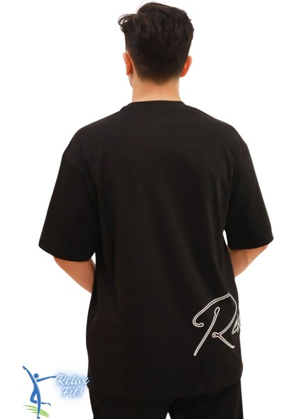 Create Your Own Reality Baskılı Bol Kesim T-Shirt Siyah modelleri