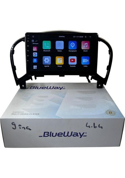Nissan Juke 2010-2018 Blueway 4-64 Profesyonel Oem Multimedia