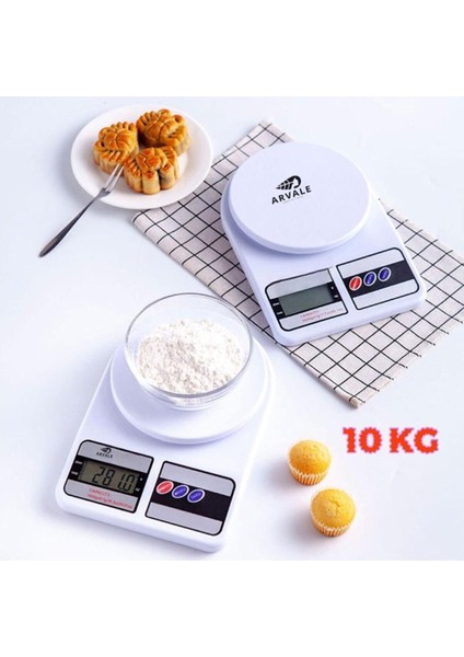 10 kg Dijital Mutfak Tartısı, LCD Ekranlı, Hassas ve Güvenilir Ölçüm
