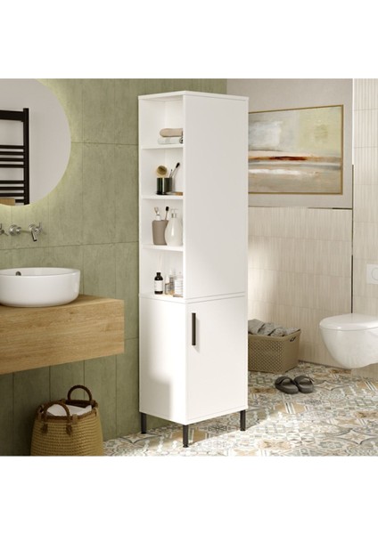 Wilma Çok Amaçlı Dolap Banyo Dolabı Beyaz Wıl1-W