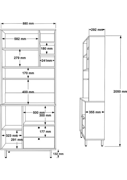 Latte Serisi Kahve Köşesi Çok Amaçlı Dolap Mutfak Dolabı Sepet-Ihlamur Yeşili Lat6-Sy