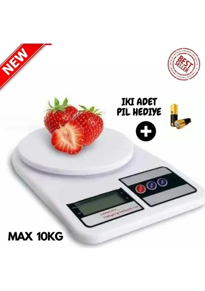 Dijital Hassas Mutfak Tartısı, 10 Kg, Ölçüm, Kolay Kullanım