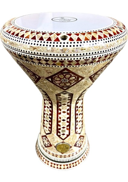 Gawharet El-Fan Sedef Işlemeli Döküm Darbuka JZ14
