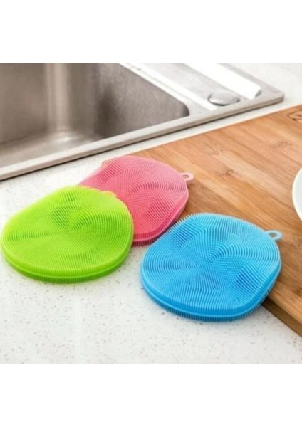 Yumuşak Silikon Bulaşık Yıkama Süngeri, Çift Set, Hijyenik Temizlik Sağlar