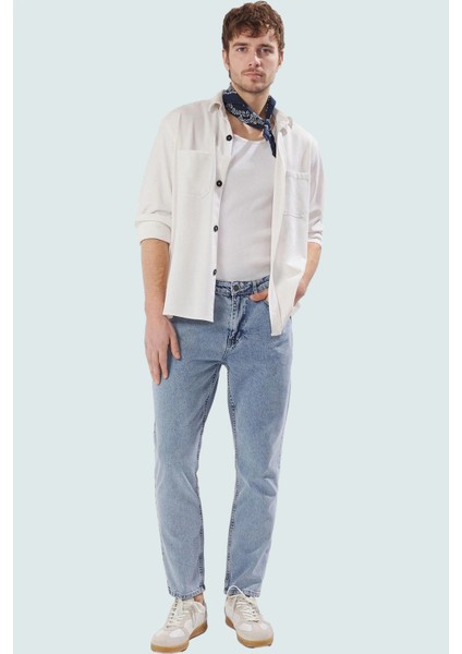 Erkek Relaxed Fit Denim Pantolon Pamuk Klasik Günlük Tarz Hafta Sonu Yaz Aylarının Vazgeçilmezi fiyatları