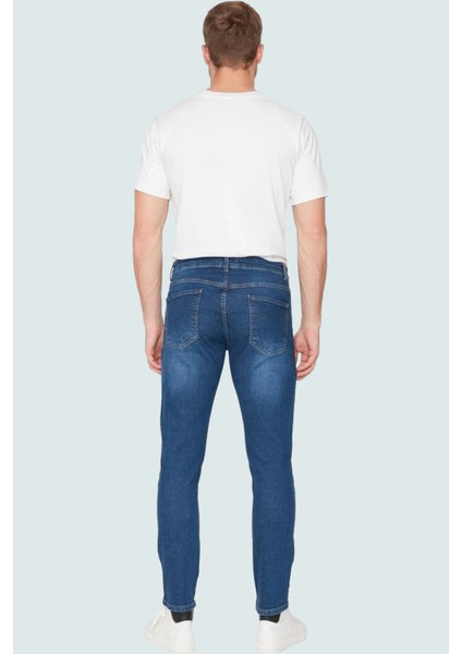 Erkek Modern Slim Fit Denim Kot Pantolon Dar Paça Esnek Kumaş Günlük Stil Kaliteli Malzeme modelleri