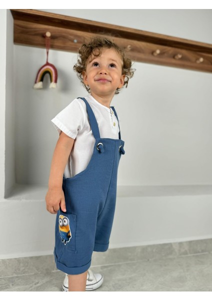 Askı Boyu Ayarlanabilen Aksesuarlı Salopet Erkek Bebek/çocuk Tulum (Tek Tulum) fırsatları