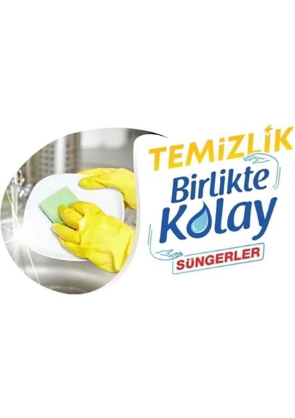 5'li Oluklu Bulaşık Süngeri Seti, 2 Paket, Dayanıklı ve Pratik Kullanım indirimleri