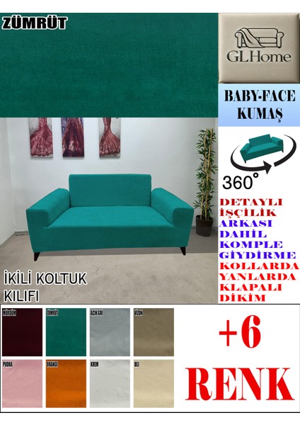 Baby Face Kumaş Çift Kişilik Komple Giydirme 2'li Kanepe, Bohem,porto, Vb Model Koltuk Kılıfı