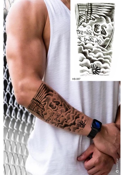 Bulut Dövmesi Yarım Kol Geçici Dövme Tattoo