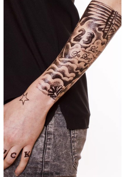 Bulut Dövmesi Yarım Kol Geçici Dövme Tattoo fiyatları