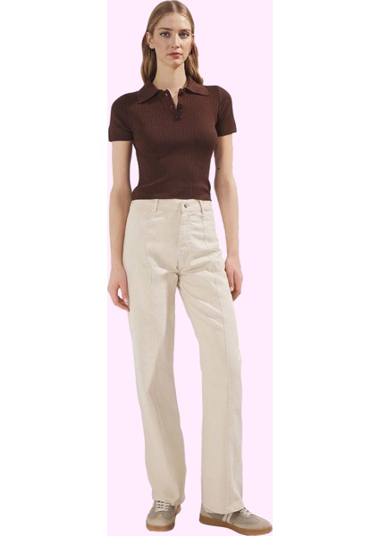 Kadın Günlük Kullanım Için Pamuk Yüksek Bel Pantolon Geniş Paça Yaz Aylarının Vazgeçilmezi