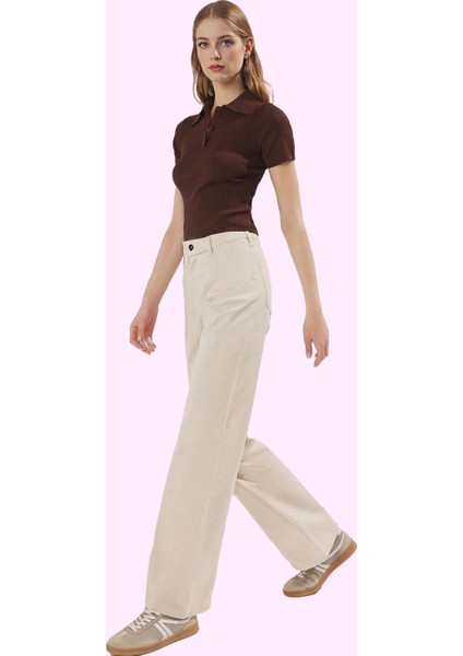 Kadın Günlük Kullanım Için Pamuk Yüksek Bel Pantolon Geniş Paça Yaz Aylarının Vazgeçilmezi fiyatları