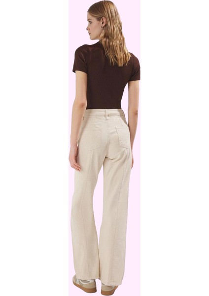 Kadın Günlük Kullanım Için Pamuk Yüksek Bel Pantolon Geniş Paça Yaz Aylarının Vazgeçilmezi modelleri