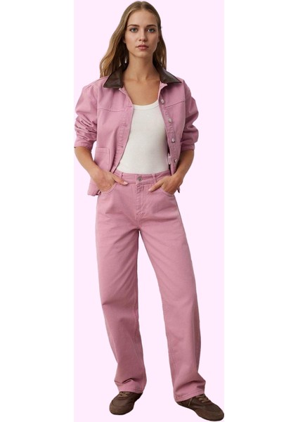 Kadın Pamuk Denim Jean Pantolon Düşük Bel Geniş Paça Casual Günlük Kullanım Modern Tasarım fiyatları