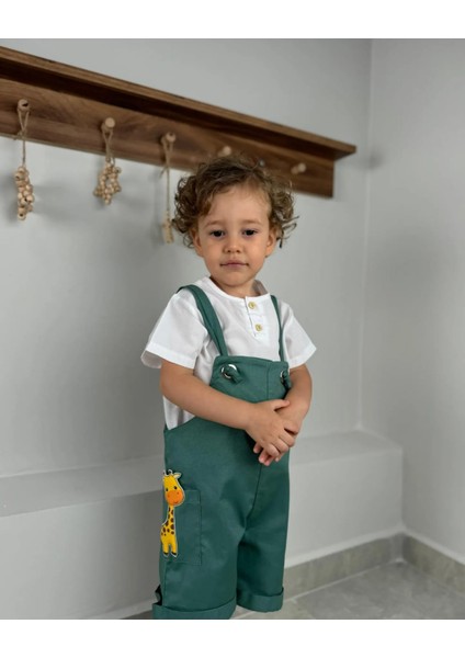 Askı Boyu Ayarlanabilen Aksesuarlı Salopet Erkek Bebek/çocuk Tulum (Tek Tulum) fırsatları