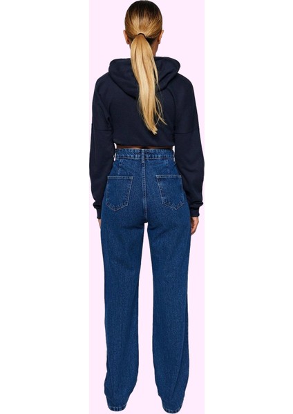 Kadın Denim Wide Leg Pantolon Yüksek Bel 5 Cep Rahat Günlük Stil Yaz Aylarının Vazgeçilmezi modelleri