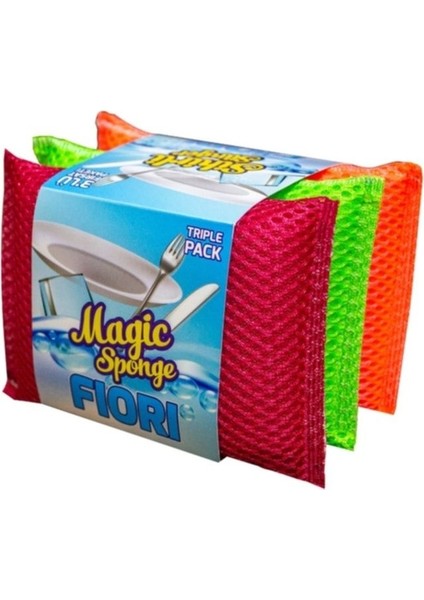 3'lü Sihirli Bulaşık Süngeri Seti, Pratik ve Temizliğe Yardımcı Süngerler fiyatları