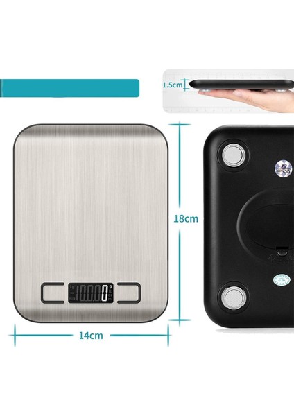 Hassas Dijital Mutfak El Kantarı 5 Kg, Meyve Sebze ve Yemekler Için Uygun fırsatları