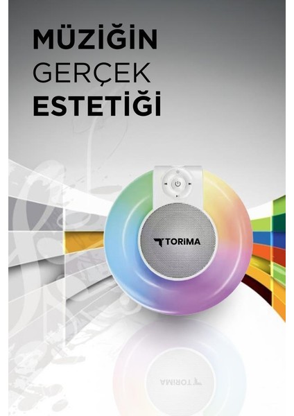 D65 Beyaz Rgb Işıklı Kablosuz Bluetooth Hoparlör fırsatları