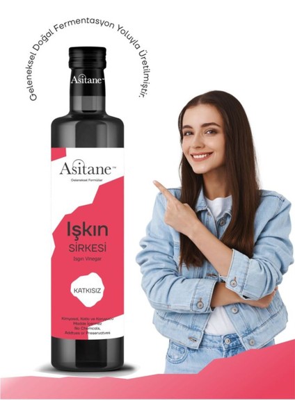 Işkın Sirkesi Doğal Fermentasyon & Isgın Vinegar 500 ml modelleri