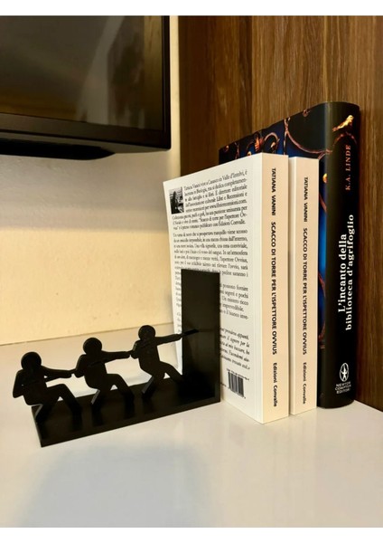 Halat Çekme Tasarımlı Kitap Tutucu