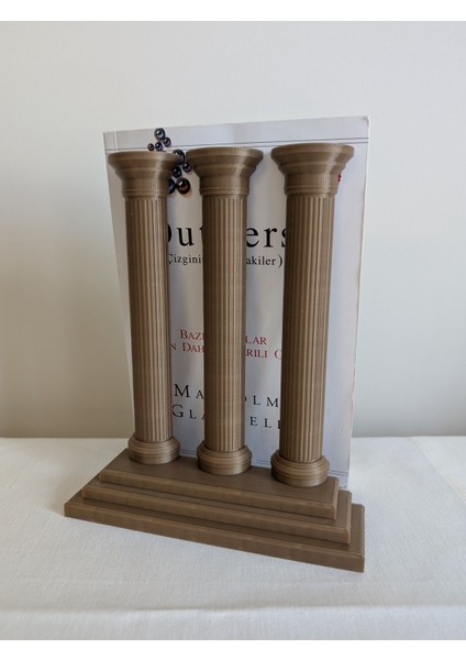 Roma Sütunu Kitap Tutucu - Dekoratif Antik Tasarım fiyatları