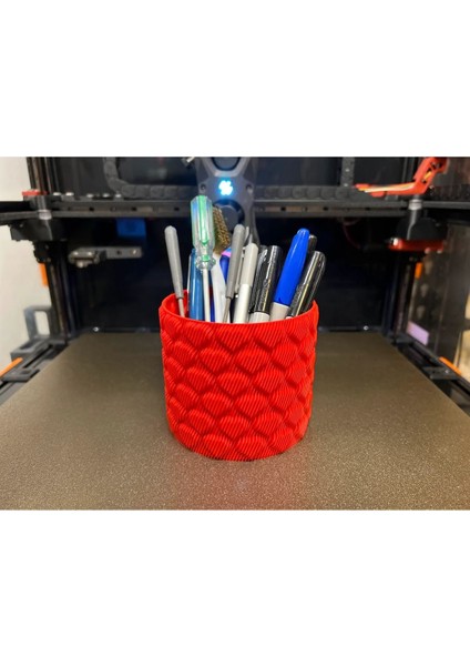 Kabartmalı Kalp Desenli Kalemlik / Organizer