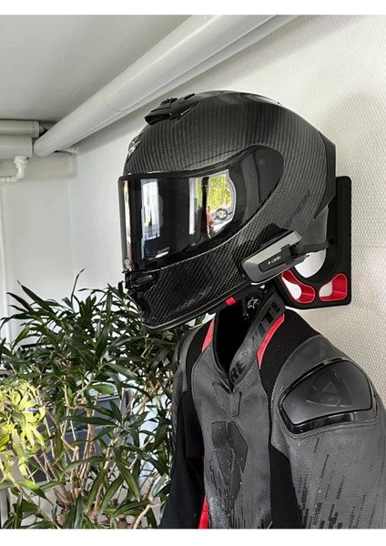 Motosiklet Kask ve Mont Askılığı | Duvara Monte Kask Tutucu | Anahtarlık Bölmeli