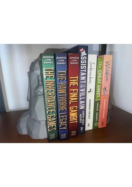 Moai Heykeli Temalı Kitap Tutucu modelleri