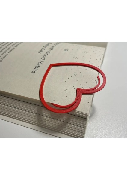 Kalp Tasarımlı Kitap Ayracı