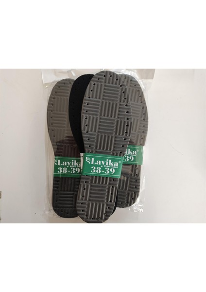 Kalın Eva Tabanlık (3 Çift) – Siyah – 38-39 Numara – Terlik, Patik, Bot Için – 10 mm