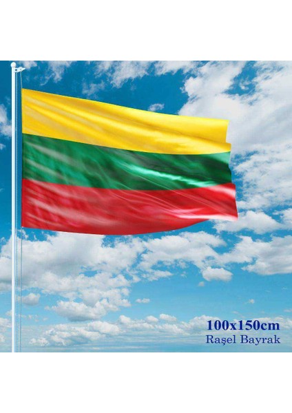 Litvanya Bayrağı - 100X150 cm (1 Metre x 1,5 Metre) - Raşel Kumaş