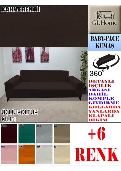 Baby Face Kumaş 3 Lü Komple Giydirme Kanepe & Çekyat, Bohem, Porto, Vb. Model Koltuk Kılıfı