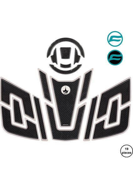 Cf 650 mt 2025 ile Uyumlu Ultimate Kaydırmaz 19 Parça Tank Pad Seti GTC03