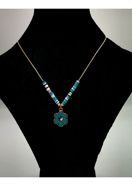 Altın Sarısı Zincir Figürlü Lüks Kararmaz Kolye