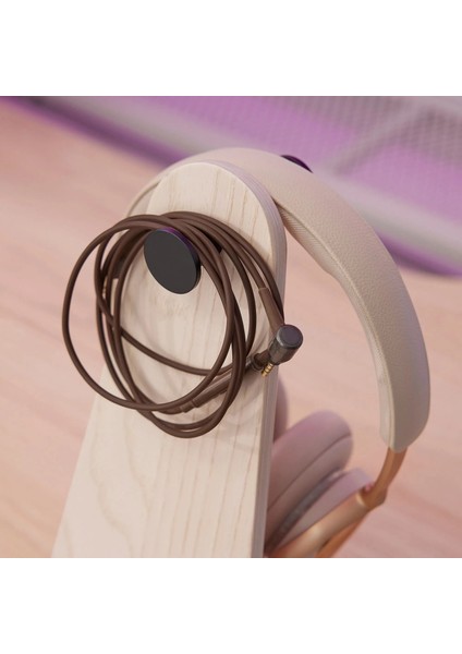 Lånespelare Kulaklık Standı Dişbudak Kaplama Siyah Alüminyum Askı fiyatları