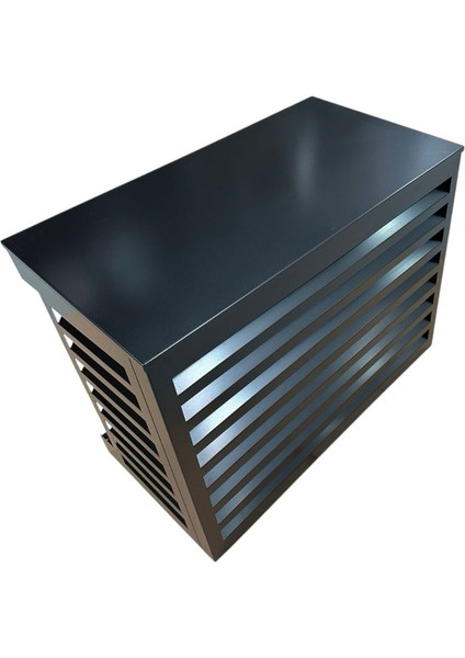 Klima Motoru Gizleme Kafesi 105X50X85 cm (H) Ral 9005 Siyah Renk Panjurlu Medium Model 24000 BTU