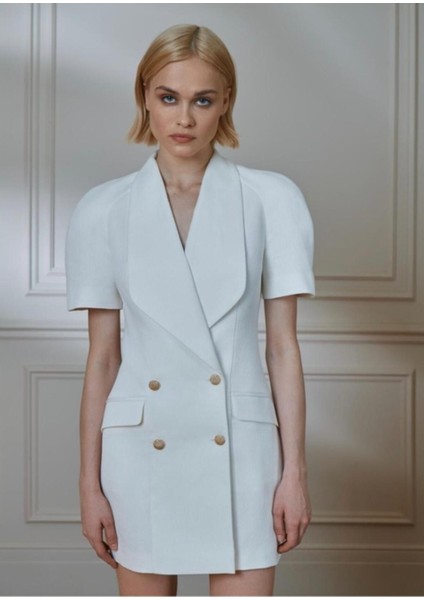 Kısa Kollu Ceket Elbise