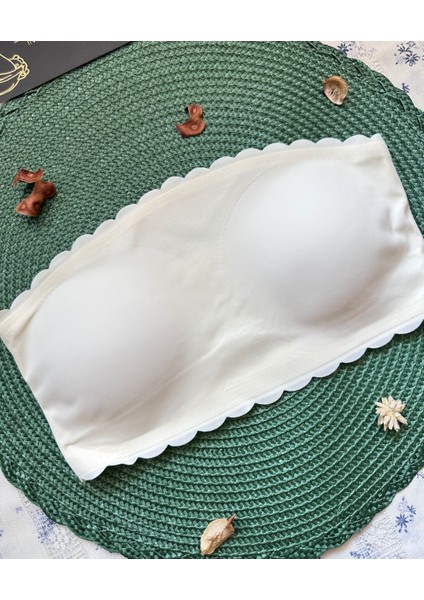 Hazel Silikonlu Askısız Balensiz Lazer Kesim Dikişsiz Çıkarılabilir Padli Ithal Straplez Sütyen modelleri