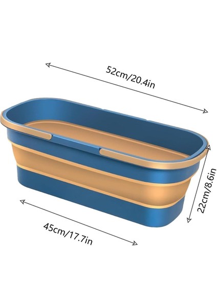 Lacivert Katlanabilir Temizlik Kovası, Kendinden Sıkmalı ve Mandallı Mop Uyumlu fırsatları