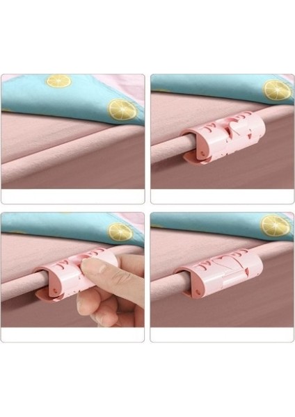 6 Adet Çok Amaçlı Çarşaf, Yorgan Sabitleme Klipsi Organizer Klips