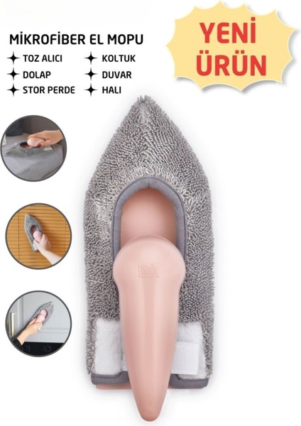 Yumuşak Mikrofiber Bezli El Temizlik Mopu, Pratik ve Hafif Kullanım fırsatları