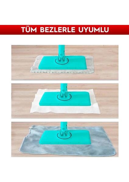 Otomatik Şıp Şak Mop, El Değmeden Tüm Bezlerle Uyumlu Temizlik Seti indirimleri