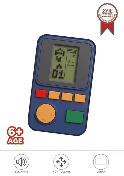 GC-011 Mavi El Atarisi Joystick Tetris Gameboy Oyun Kolu Atari