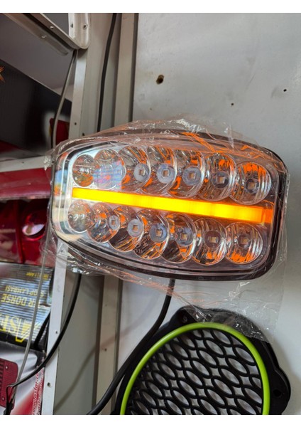 “12/24V Oval 14 Led’li Güçlü Sis Lambası – Sarı Angel Göz Ortası, Çakar Modlu Aydınlatma fiyatları