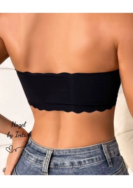 Hazel Silikonlu Askısız Balensiz Lazer Kesim Dikişsiz Çıkarılabilir Padli Ithal Straplez Sütyen modelleri