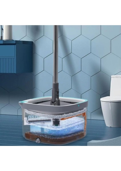 Otomatik Temizlik Seti, Suyu Ayıran ve Pratik Kullanımlı Mop, Gri Renk fırsatları