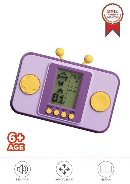 GC-010 Mor El Atarisi Tetris Gameboy Joystick Oyun Kolu Atari